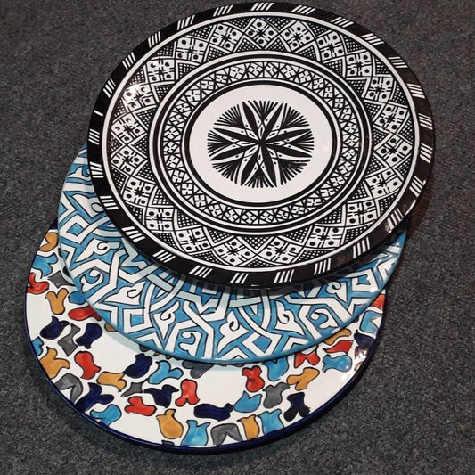 Moroccan Ceramic Flat Plates