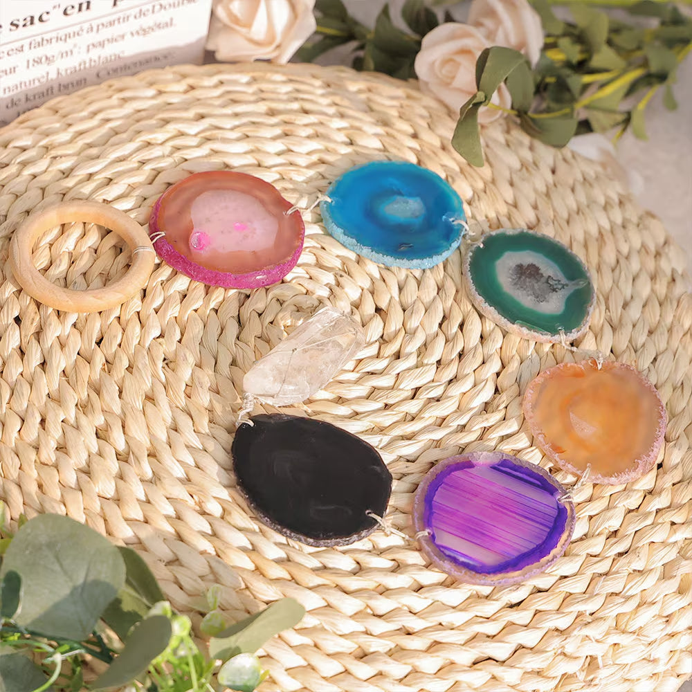 Handmade Multicolor Agate Slices 