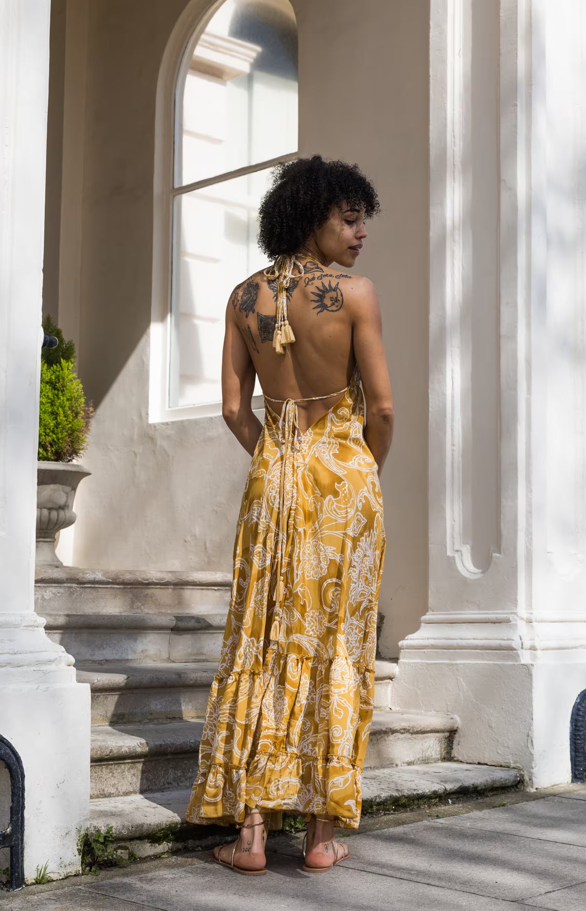 Boho Gold Infinity Maxi Dress 