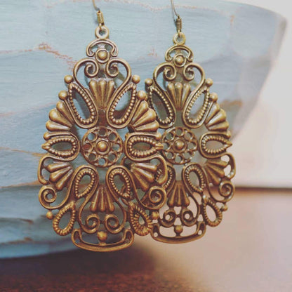 Boho Turquoise Drop Earrings
