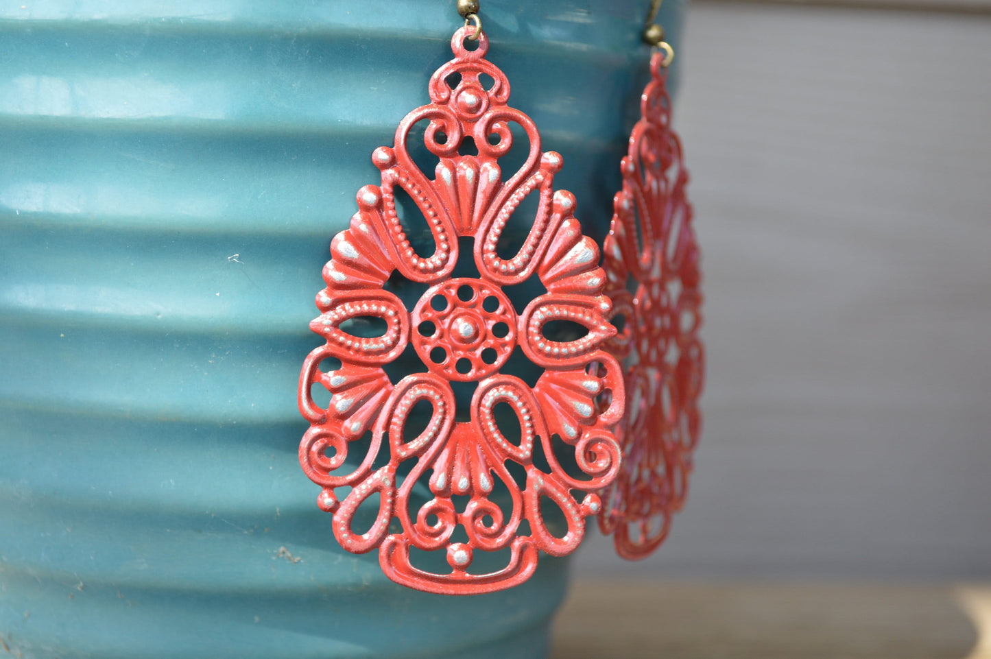 Boho Turquoise Drop Earrings