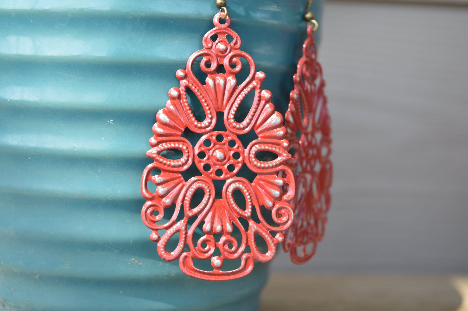 Boho Turquoise Drop Earrings