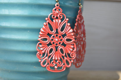 Boho Turquoise Drop Earrings
