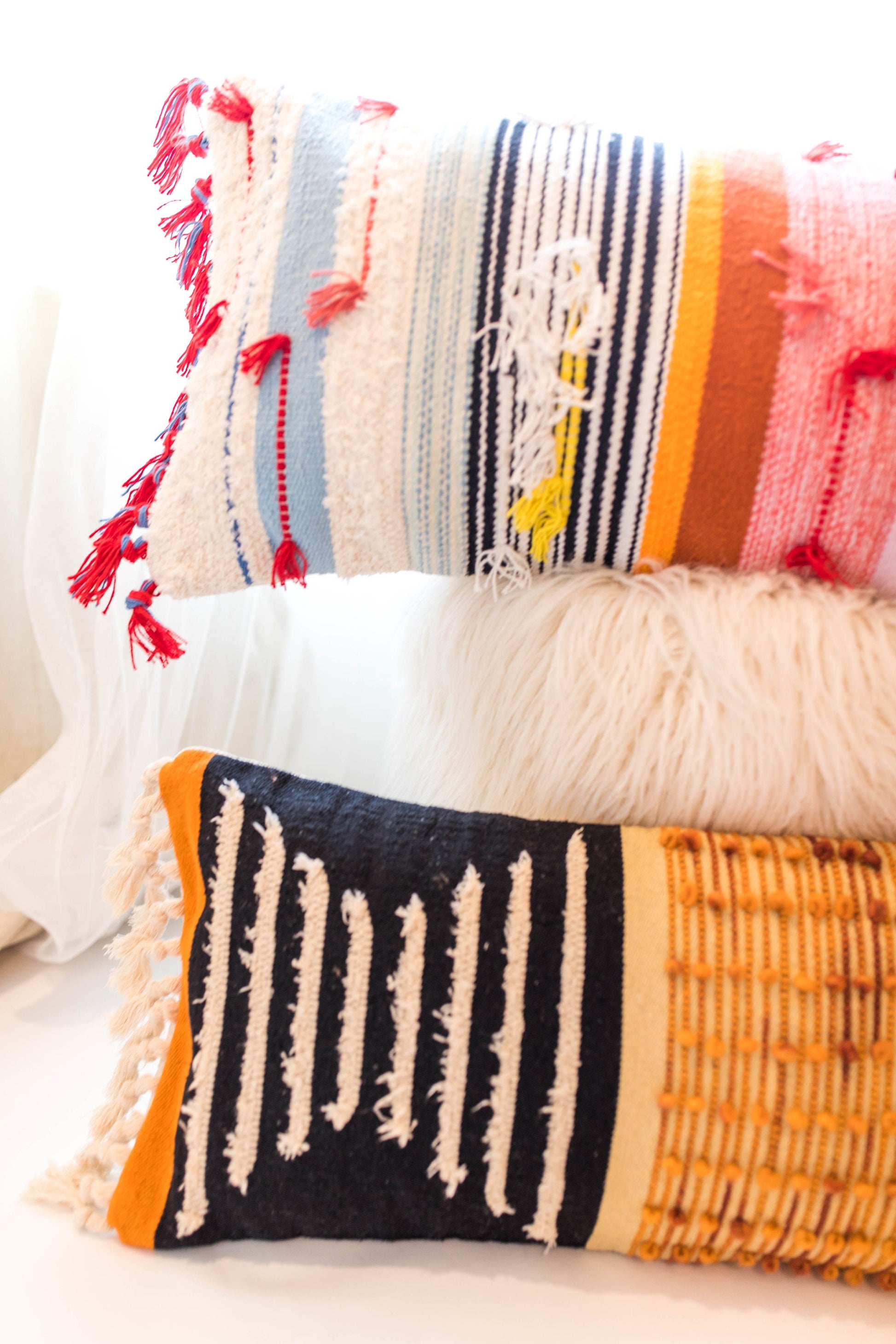 Bohemian Lumbar Throw Pillow Cover