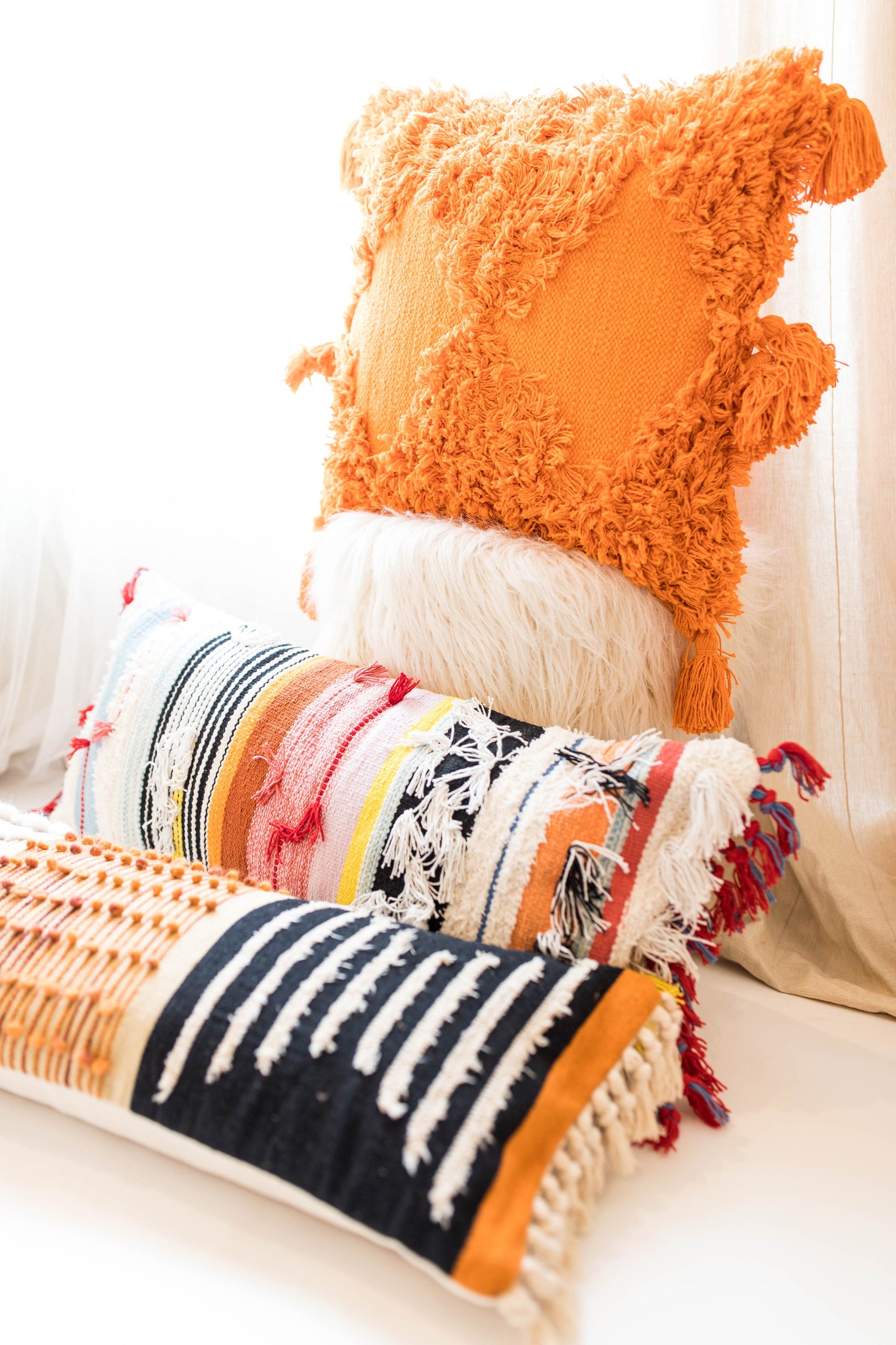 Bohemian Lumbar Throw Pillow Cover