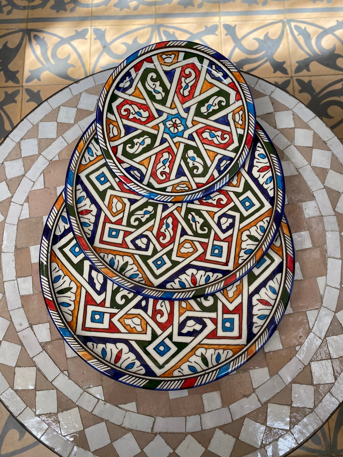 Handmade Moroccan Plates from Fes