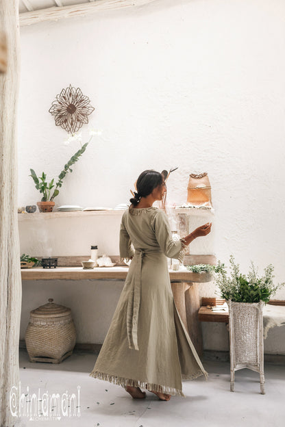 Long Boho Wrap Dress