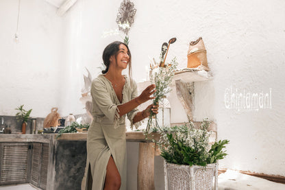 Long Boho Wrap Dress