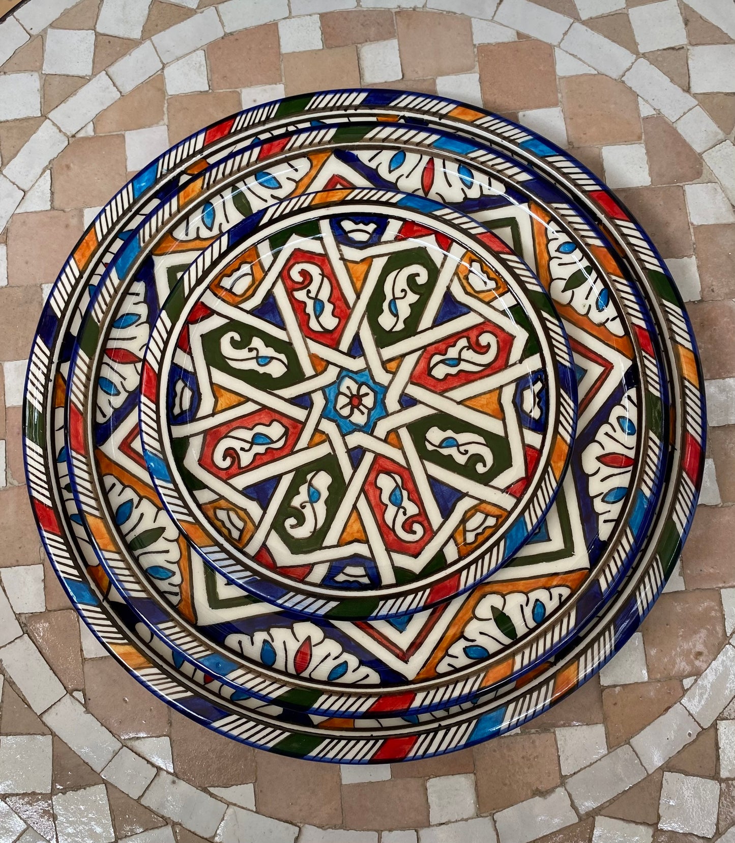 Handmade Moroccan Plates from Fes