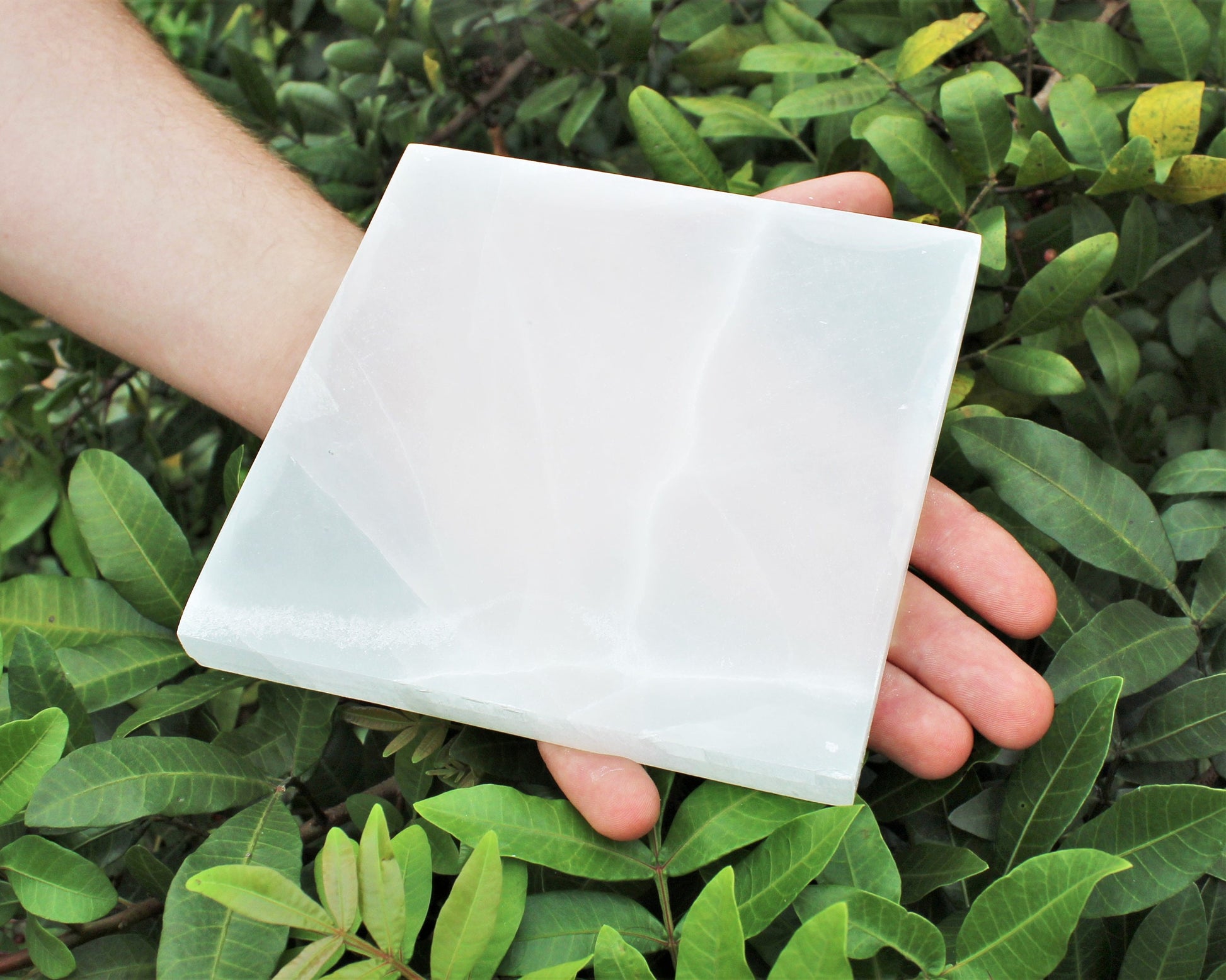 Polished Selenite Charging Plate Station