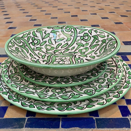 Handmade and Hand-Painted Moroccan Ceramic Plate