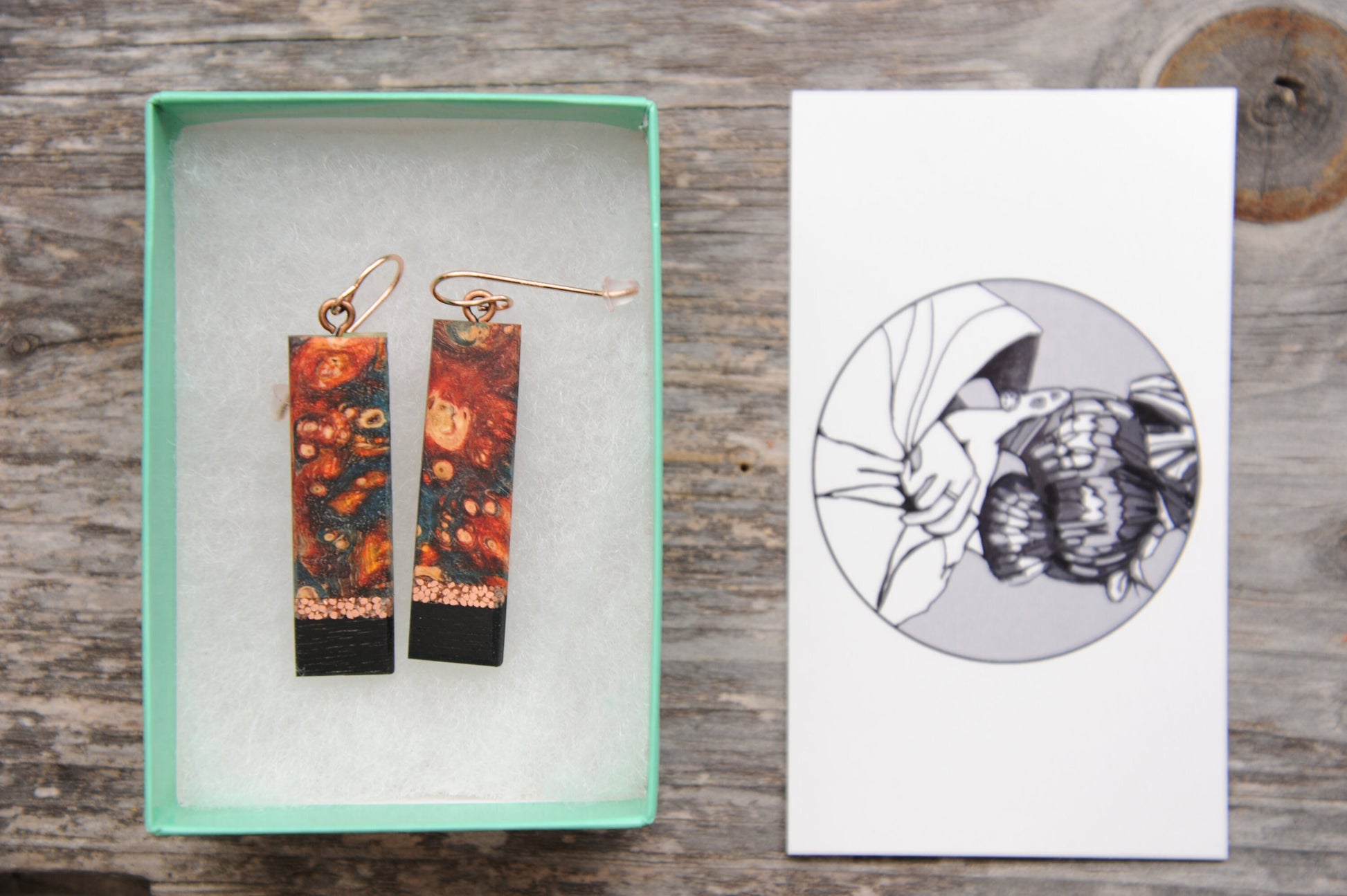 Artsy Reclaimed Wood Earrings