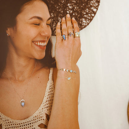 Crescent Moon Moonstone Necklace