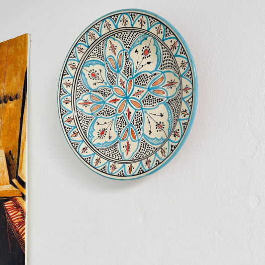Handmade Turquoise Moroccan Plate