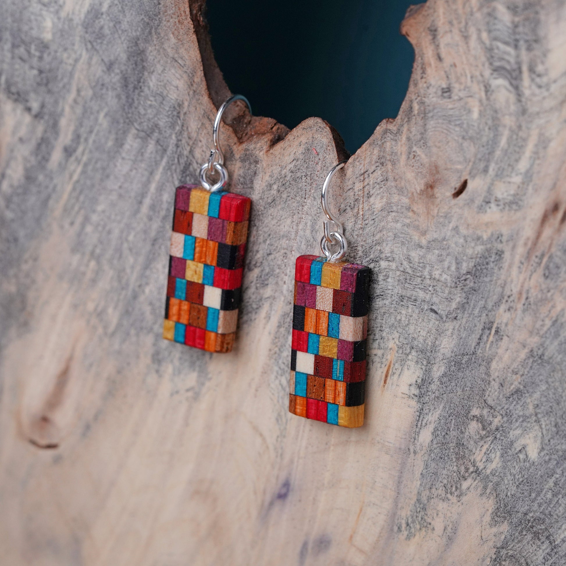Artsy Reclaimed Wood Earrings