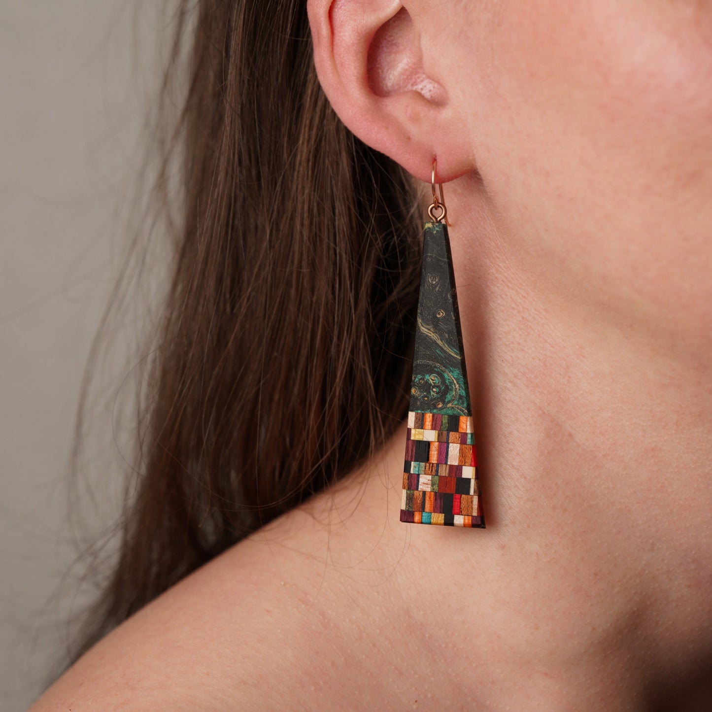 Long Bold Triangle Earrings