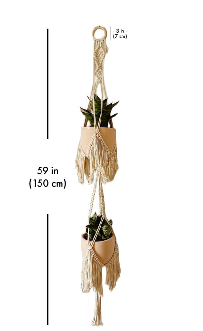 Macrame Double Plant Hanger