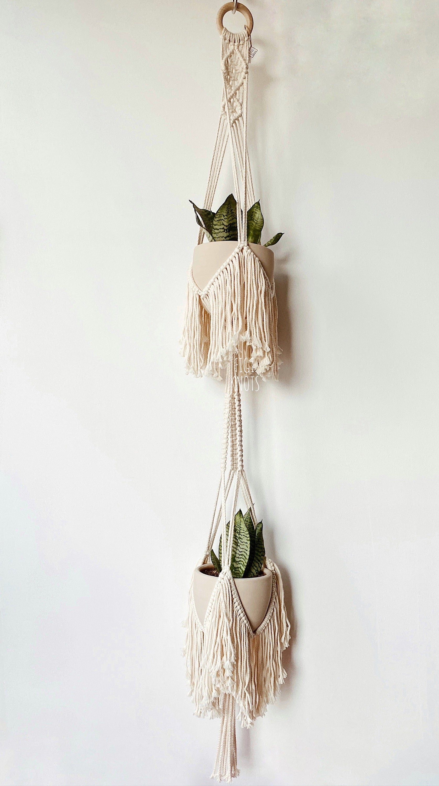 Macrame Double Plant Hanger