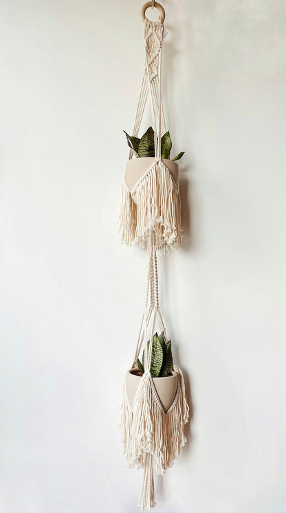 Macrame Double Plant Hanger