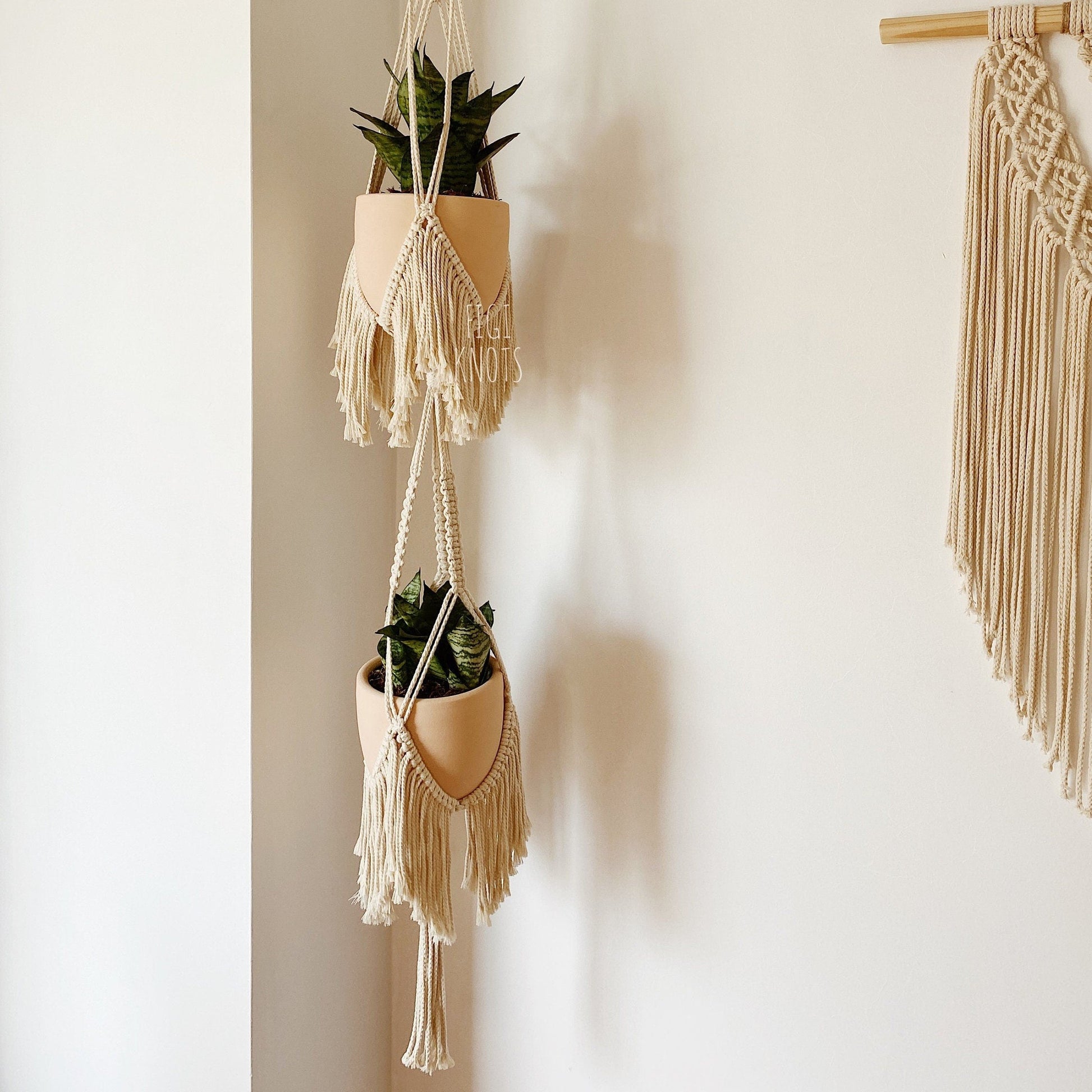Macrame Double Plant Hanger